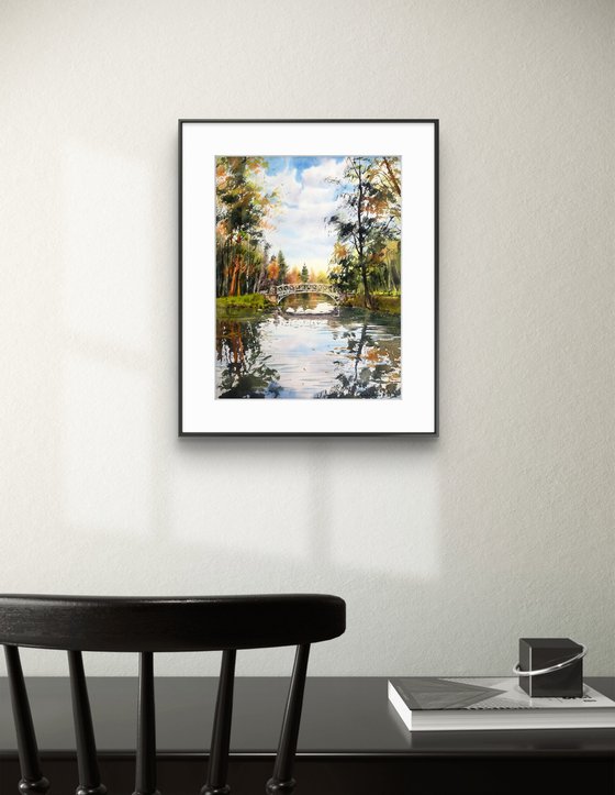 Autumn park in St. Petersburg