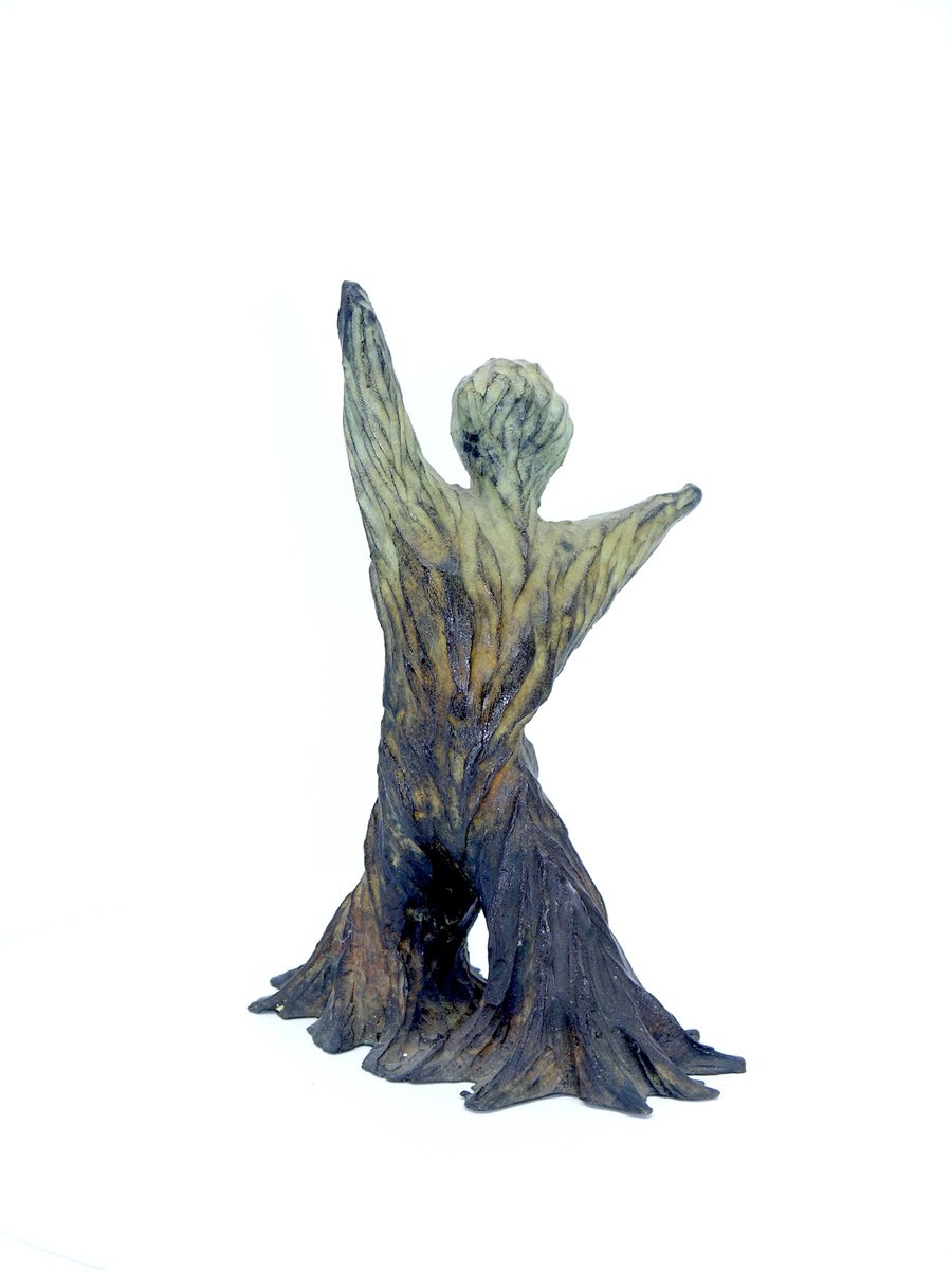 Abstract Portrait Bronze Sculpture By Tomoaki Orikasa, 5 X 6", Growing, Original Artwork