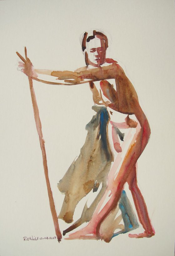 Standing female nude