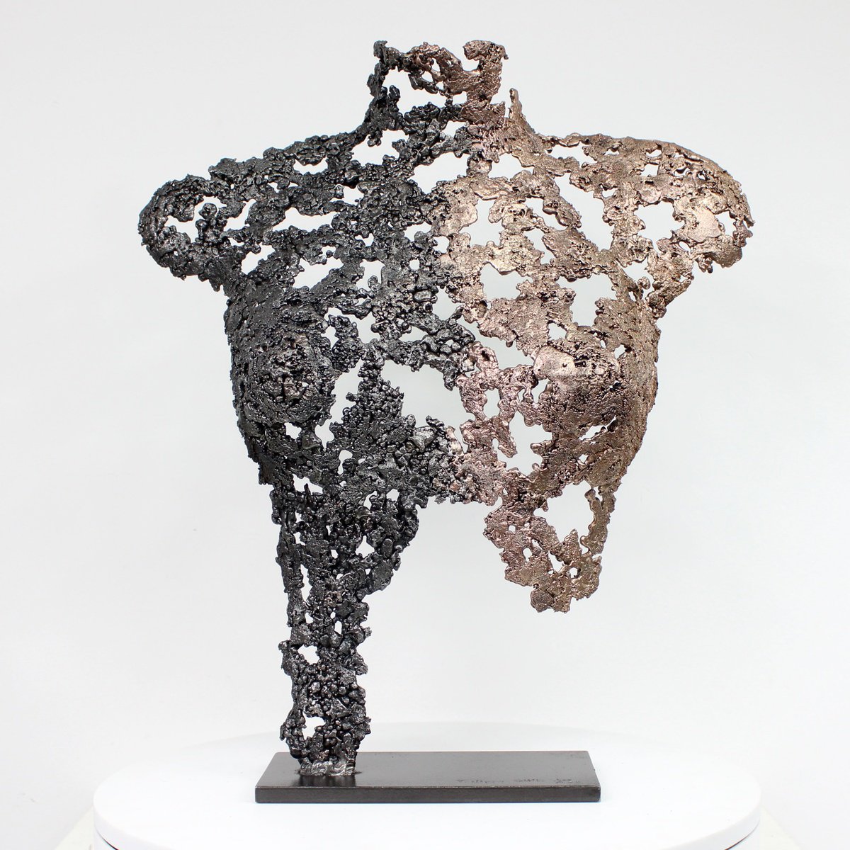 Expressive Portrait Sculpture By Philippe Buil, 16 X 19", Belisama Tradition, Original Artwork