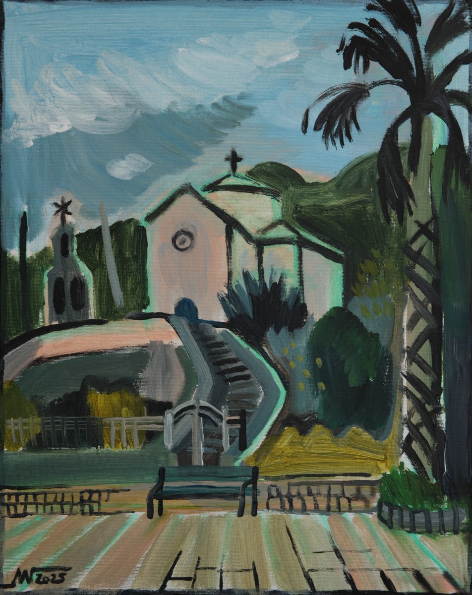 Landscape Acrylic Painting By Marina Gorkaeva, 16 X 20", Muo, Original Artwork