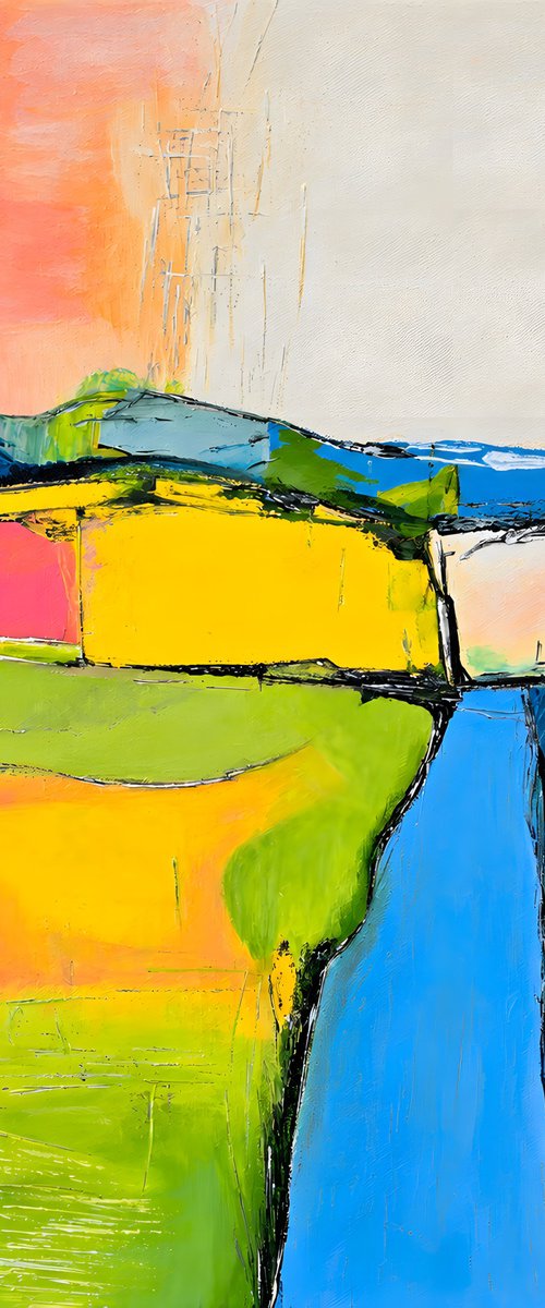 Apricot Light over the Wachau by Anna Burger