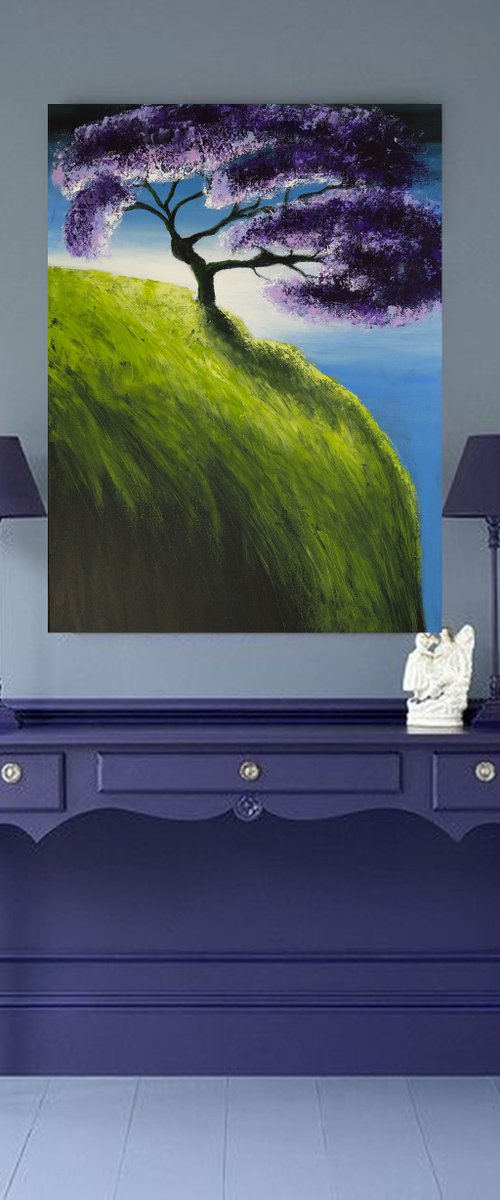 Cherry on the hill -  Fields and Colors Series by Danijela Dan