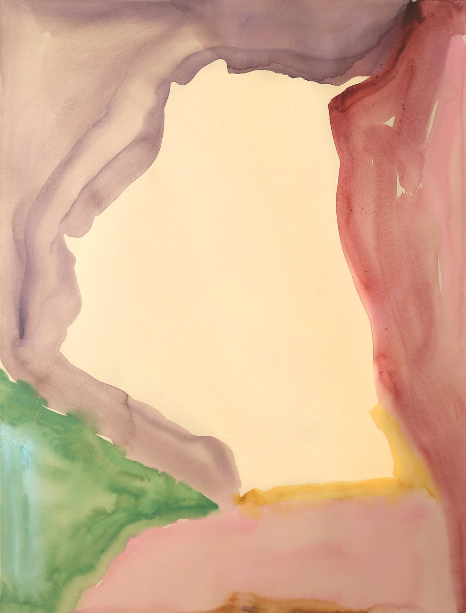 Organic Abstract Watercolour By Melissa Mcgill, 22 X 30", One, Original Artwork