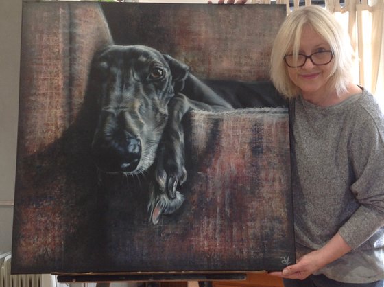 Greyhound painting called 'Home'