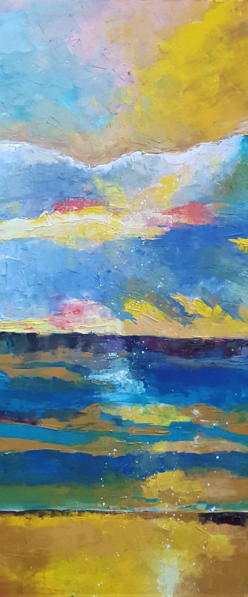 Abstract Landscape (90x120cm) by Simon Tünde