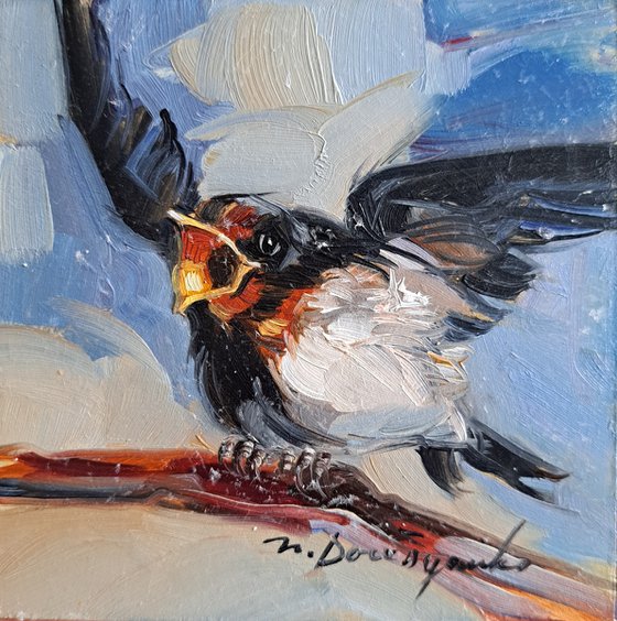 Swallow bird painting