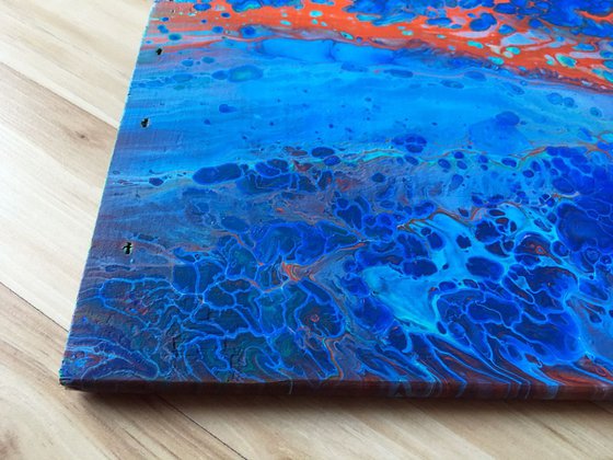 "Conduction" - Original Abstract PMS Acrylic Painting - 8 x 14 inches