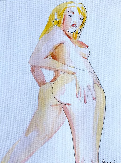 Figure-woman painting by Olga Pascari
