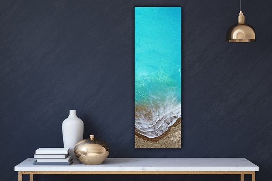 Teal Waves tropical beach painting