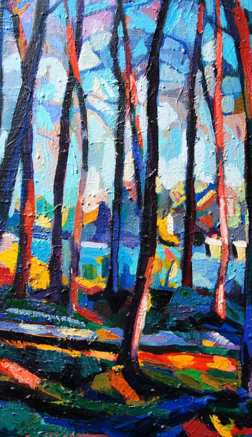Forest in blue light by Maja Đokić Mihajlović