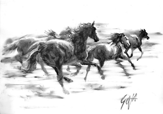RUNNING HORSES