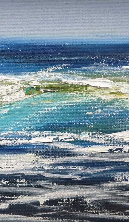 Miniature Wave Seascape #6 by Jo Earl