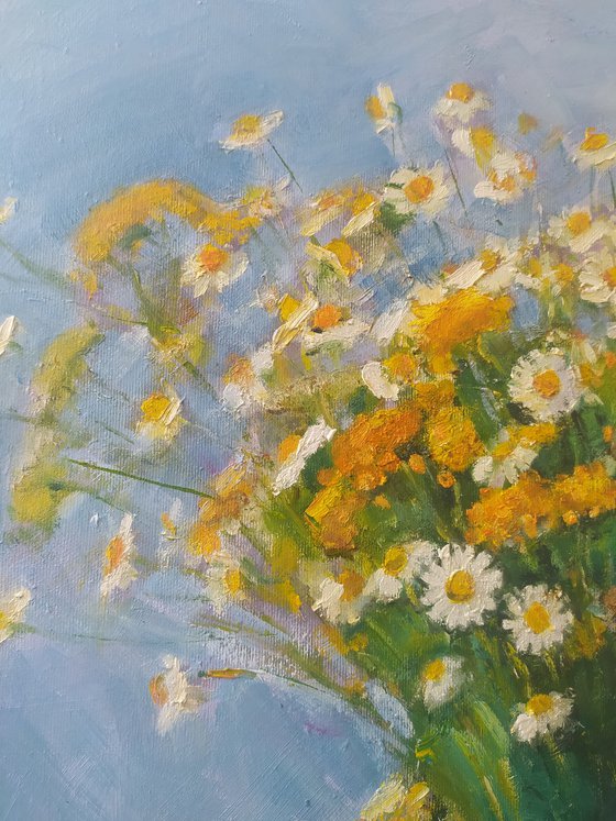 Tansy and daisies