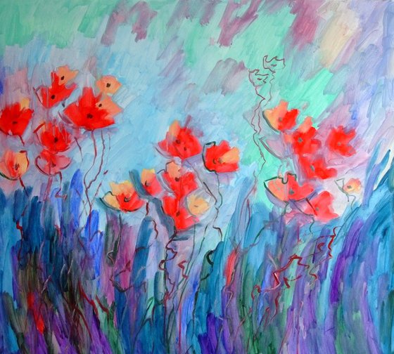 Poppies in the Garden #21