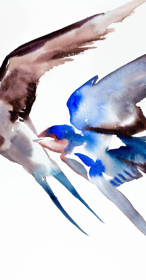 Swallows in Flight No. 3 by Elizabeth Becker