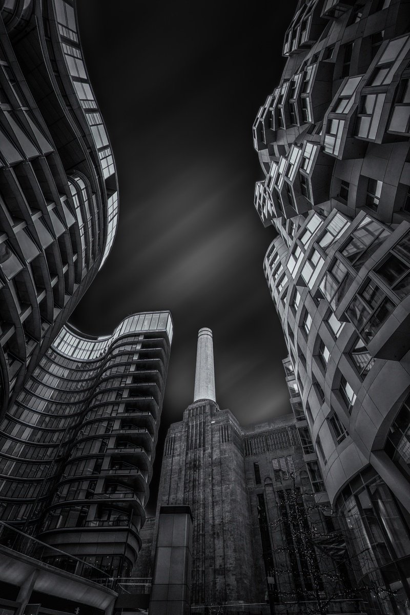 Cityscapes Photograph By Paul Nash, 16 X 24", Battersea Chimney, Original Artwork