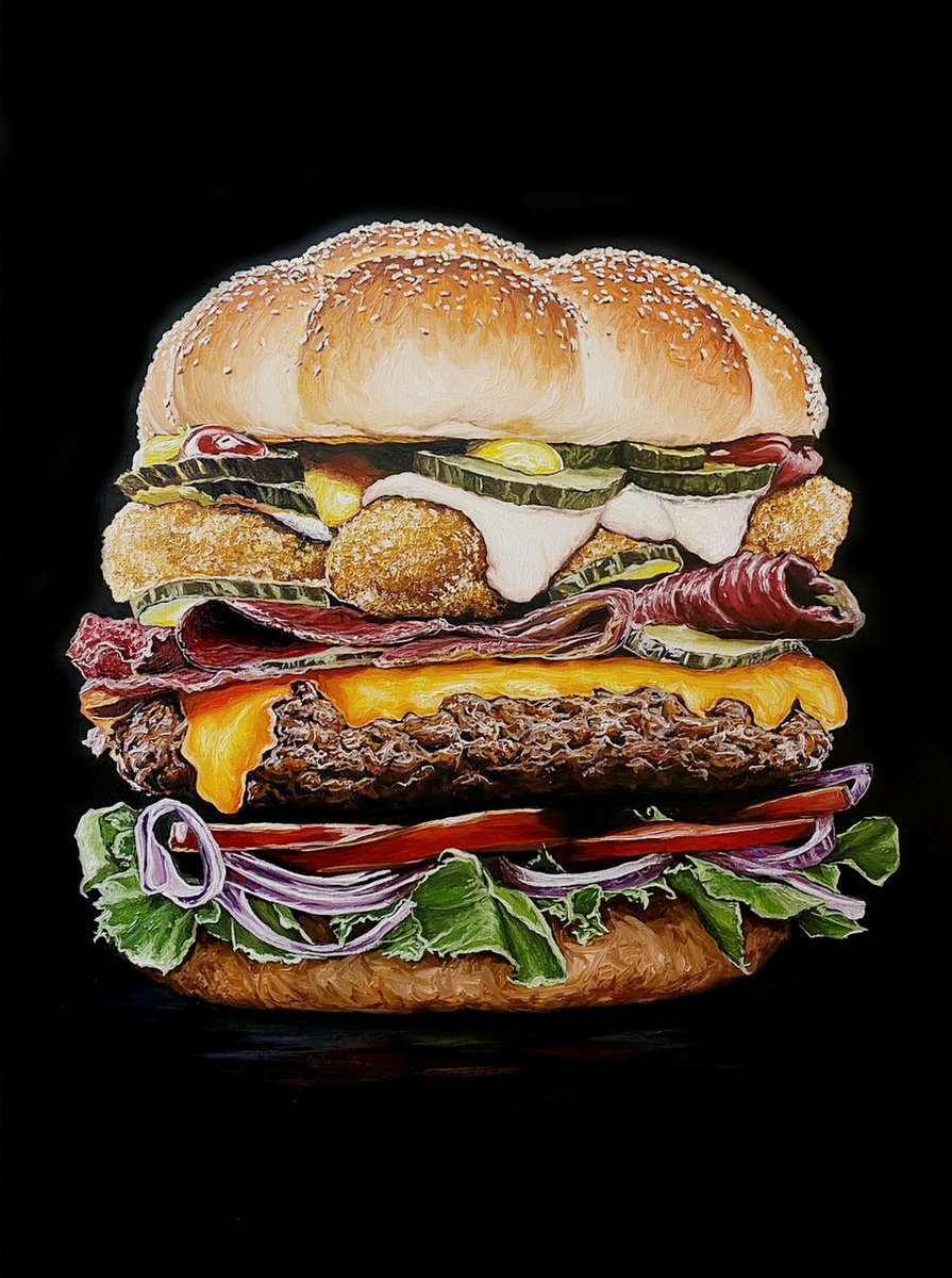 Burger by Elena Adele Dmitrenko