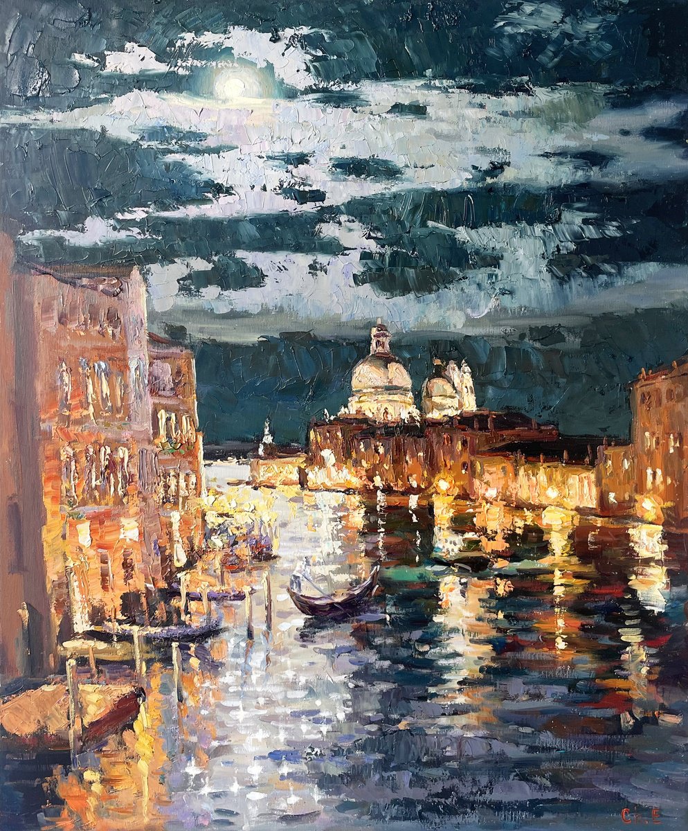 Night City By Evgeny Chernyakovsky, 25 X 31, Artwork For Sale On Artfinder
