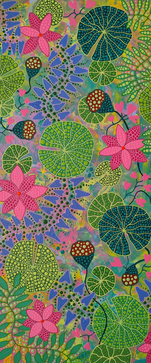 Lotus Pond by Oxana Lazari