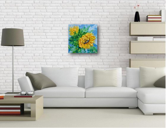 Sunflower - Impasto Yellow Flower