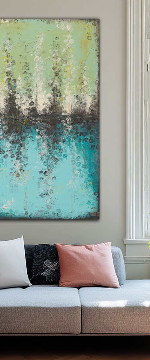Boiling Bubbles Turquoise by Ronald Hunter
