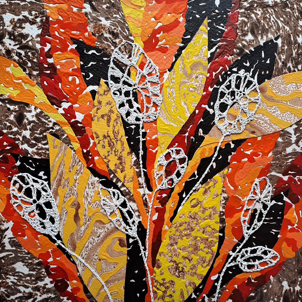 Lace Leaves By Mariia Raskin, 10 X 10, Artwork For Sale On Artfinder