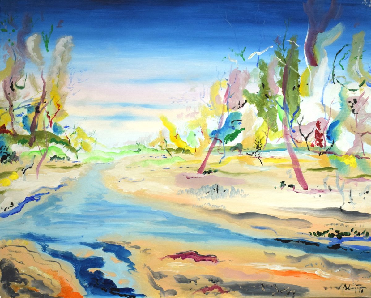  Morning In The River By Alejos, 39 X 32, Artwork For Sale On Artfinder