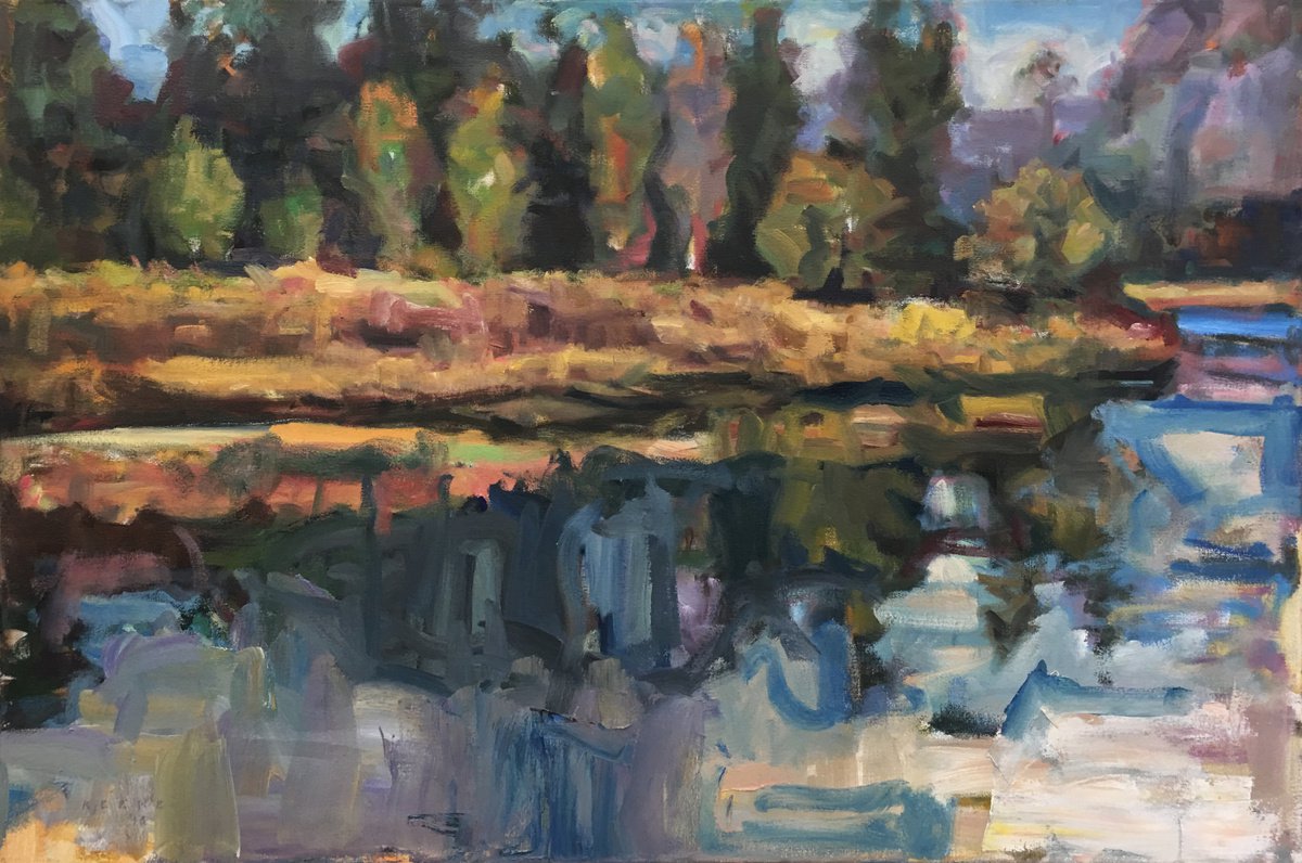 Impressionistic Landscape Oil Painting By Don Keene, 36 X 24, Grand Teton National Park, Original Artwork