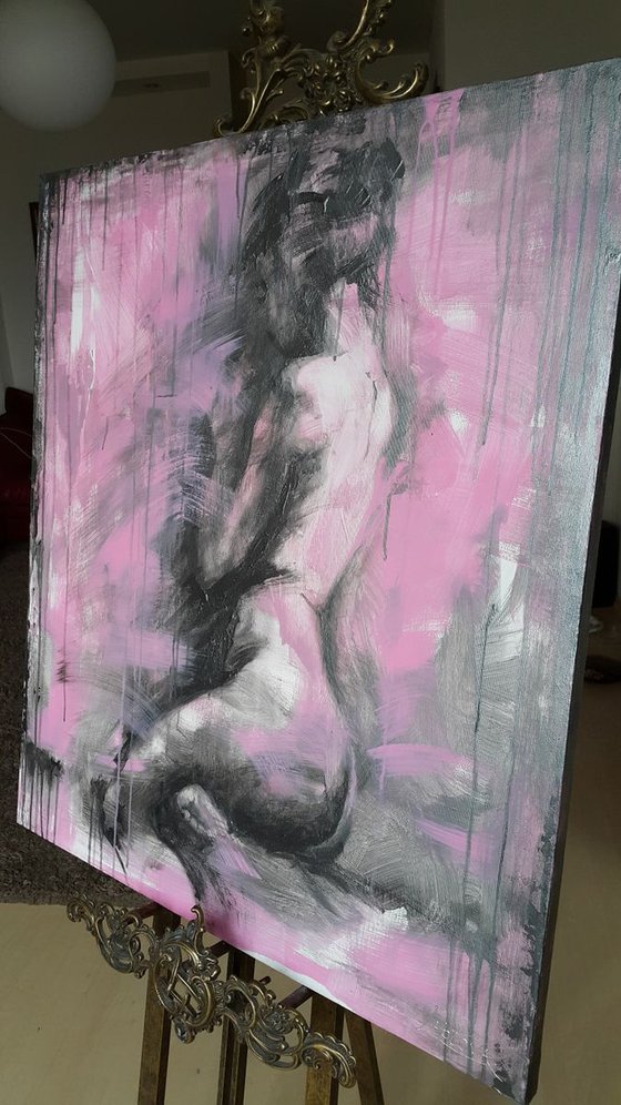 Abstract Painting, Nude woman, Art erotic, Nude girl - " Lolita "