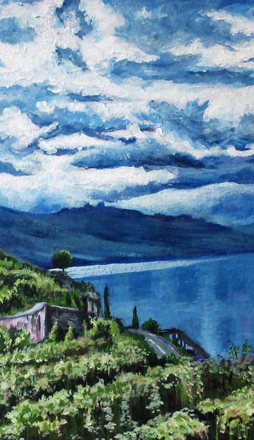 Storm over Lake Geneva from Chexbres by Max Aitken