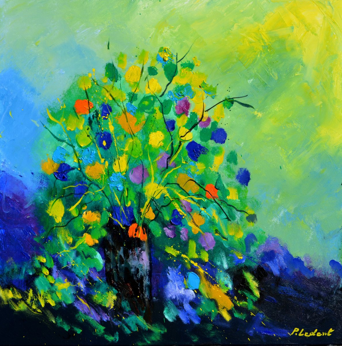 A Colourful Still Life By Pol Henry Ledent, 24 X 24, Artwork For Sale On Artfinder