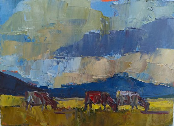Cows in a landscape