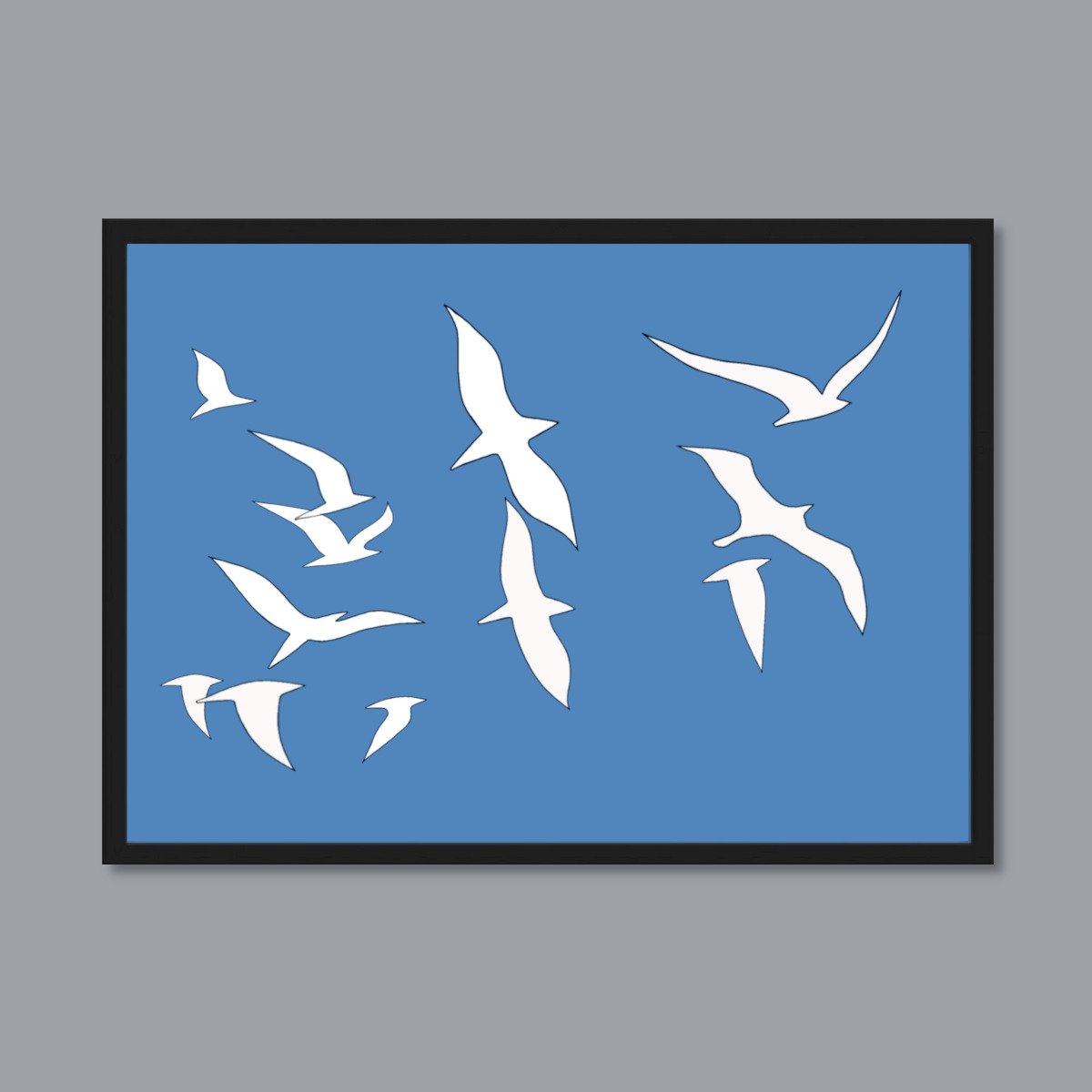In the Sky #07 - Enhanced Matte Paper Framed Print - Ready to Hang by Marina Krylova