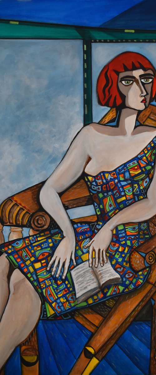The woman in the balcony by Nagui