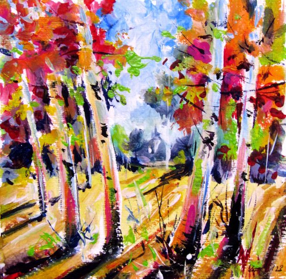 Autumn trees collection