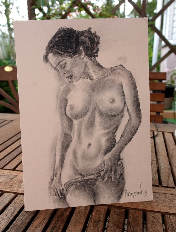 Female Figure 25 Charcoal Sketch