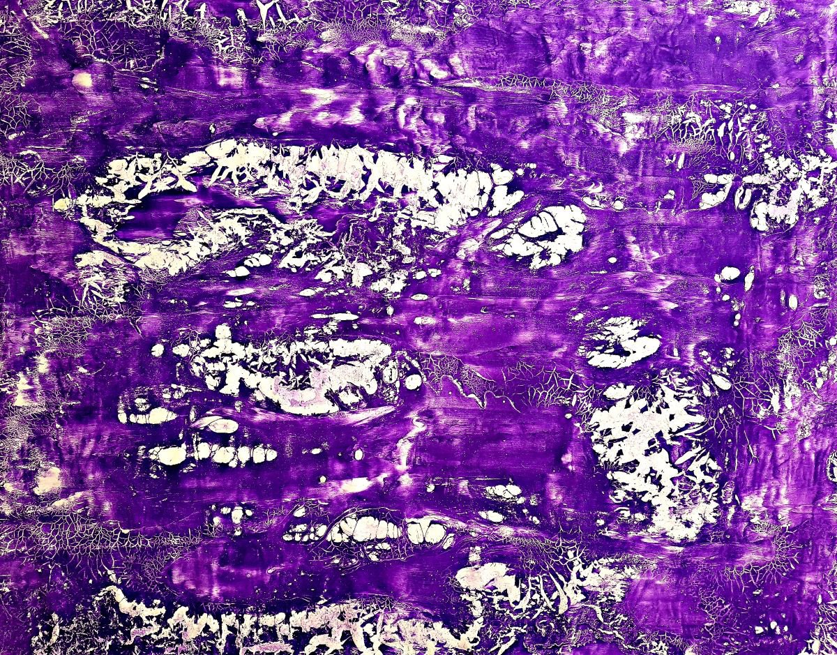 Purple wine (n.279) - 90 x 70 x 2,50 cm - ready to hang - acrylic painting on stretched ca... by Alessio Mazzarulli