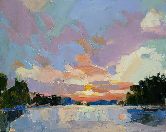 Marshmallow Sky Painting
