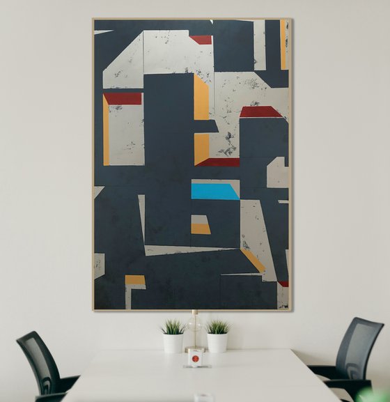 Mason - Large geometric abstract artwork