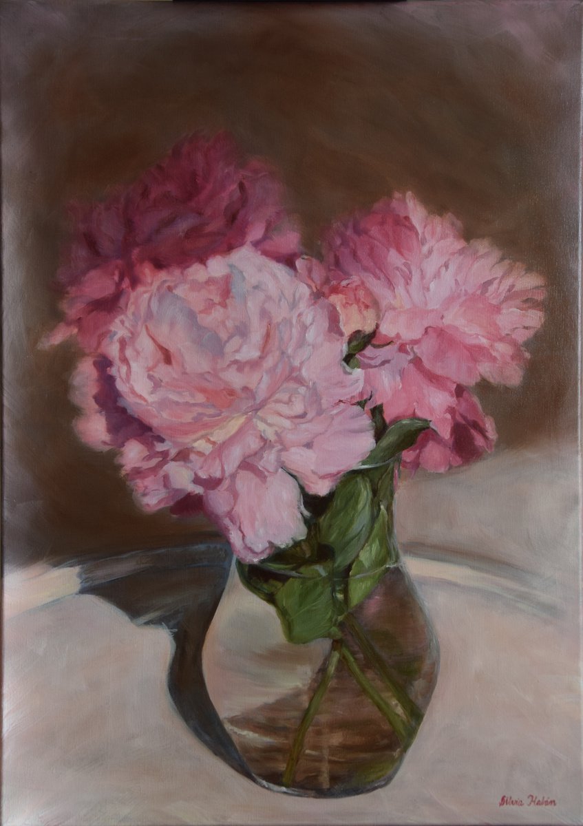 Still life with peonies by Silvia Haban