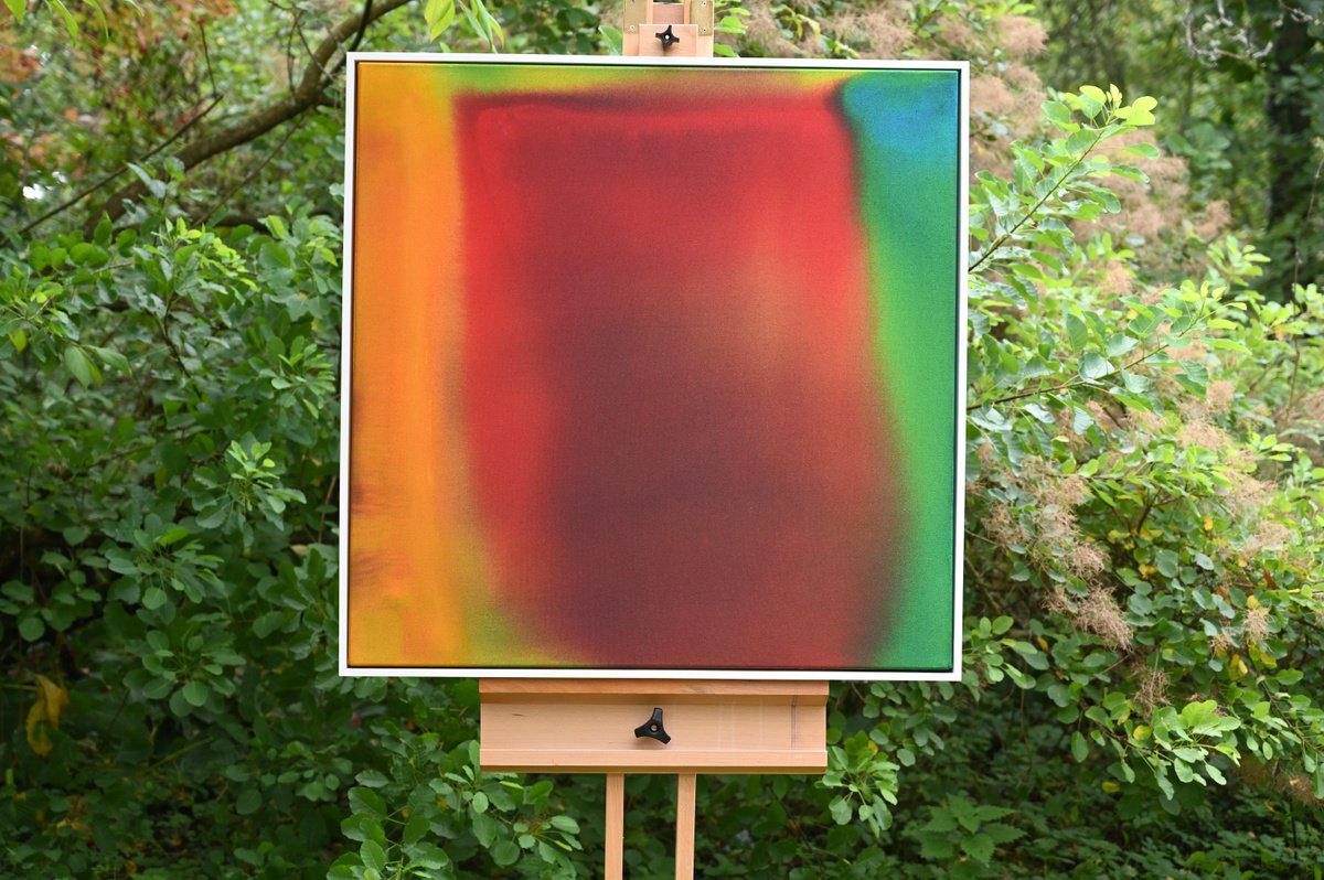 Abstract Acrylic Painting By Richard Heys, 33 X 33", Folded Light V, Original Artwork