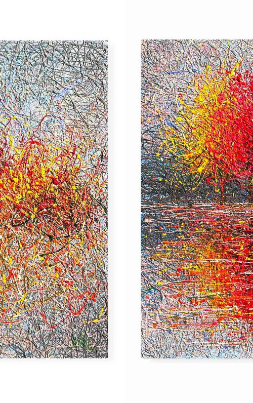 Reflection of Autumn Diptych by Nadiia Antoniuk