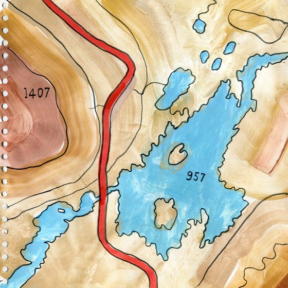 Map Painting, Ben Chaorach,  Scotland