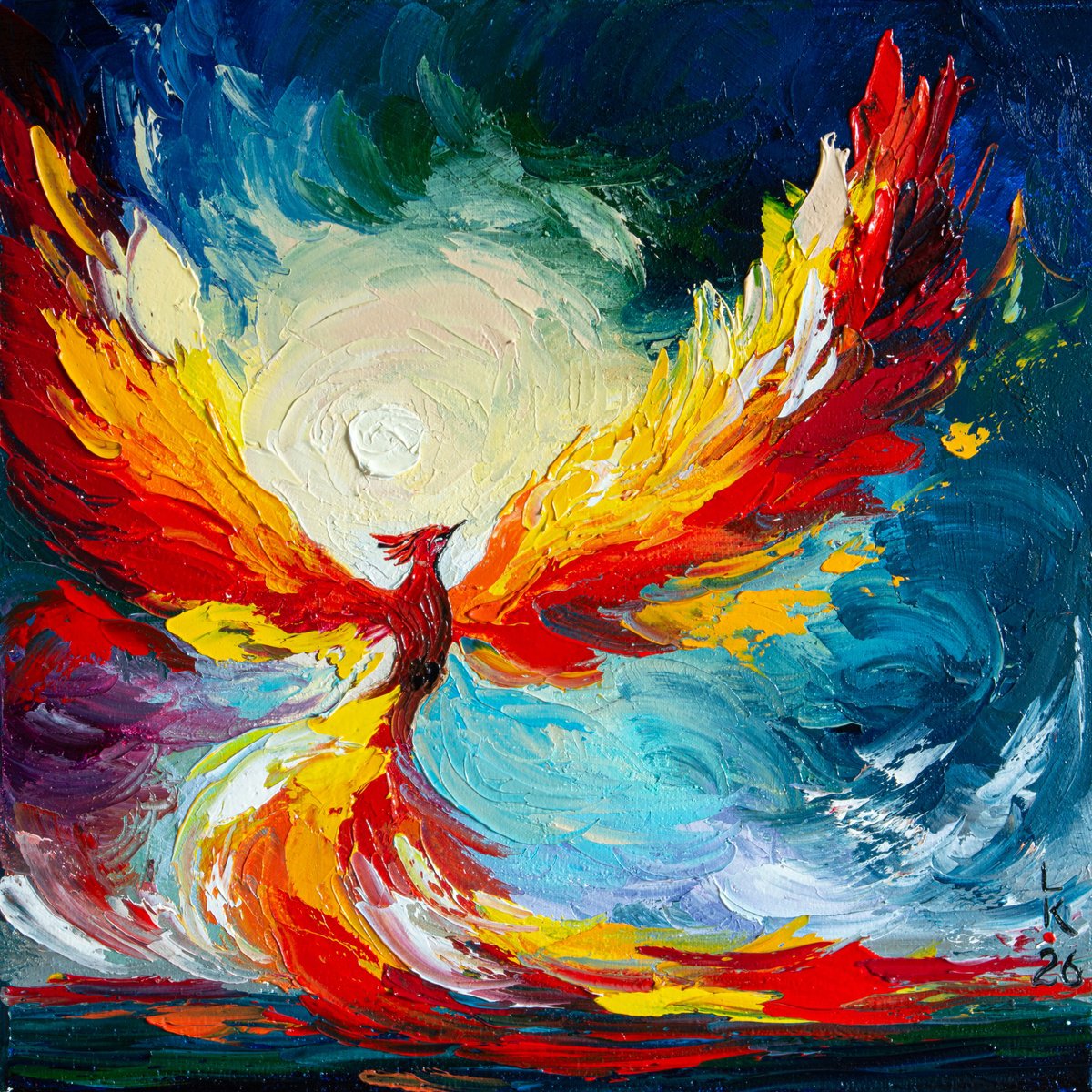 Firebird By Liubov Kuptsova, 12 X 12, Artwork For Sale On Artfinder