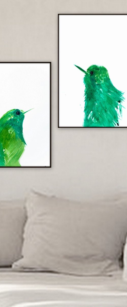 Birds, set of 2 by Nadia Moniatis