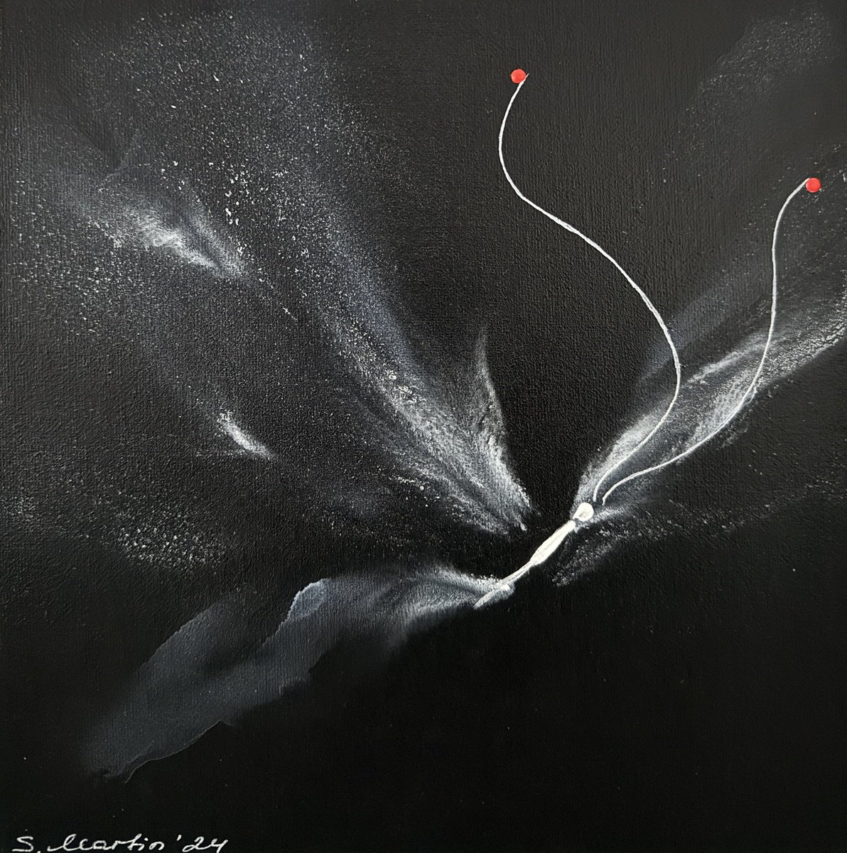 Abstract Animal Painting By Svetlana Martin, 10 X 10", Scattering Dreams-Vi, Original Artwork