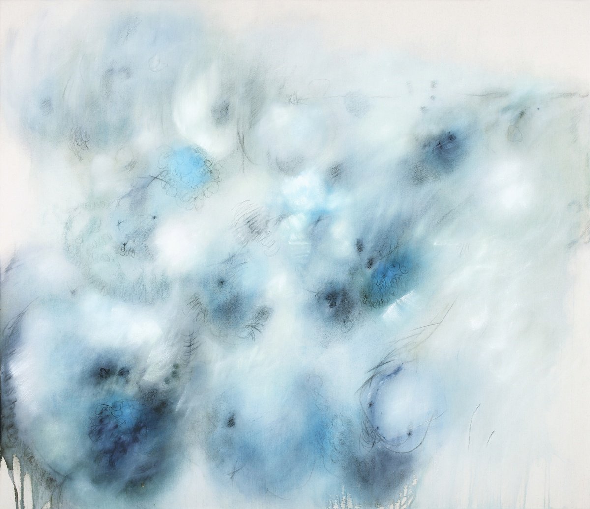 Abstract Landscape Oil Painting By Gina Parr, 59 X 51, Dear Dad, This Is The, Original Artwork