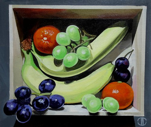 Small Still Life Mixed Fruit by Joseph Lynch