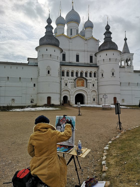 Day in Rostov. Russian province. Painting